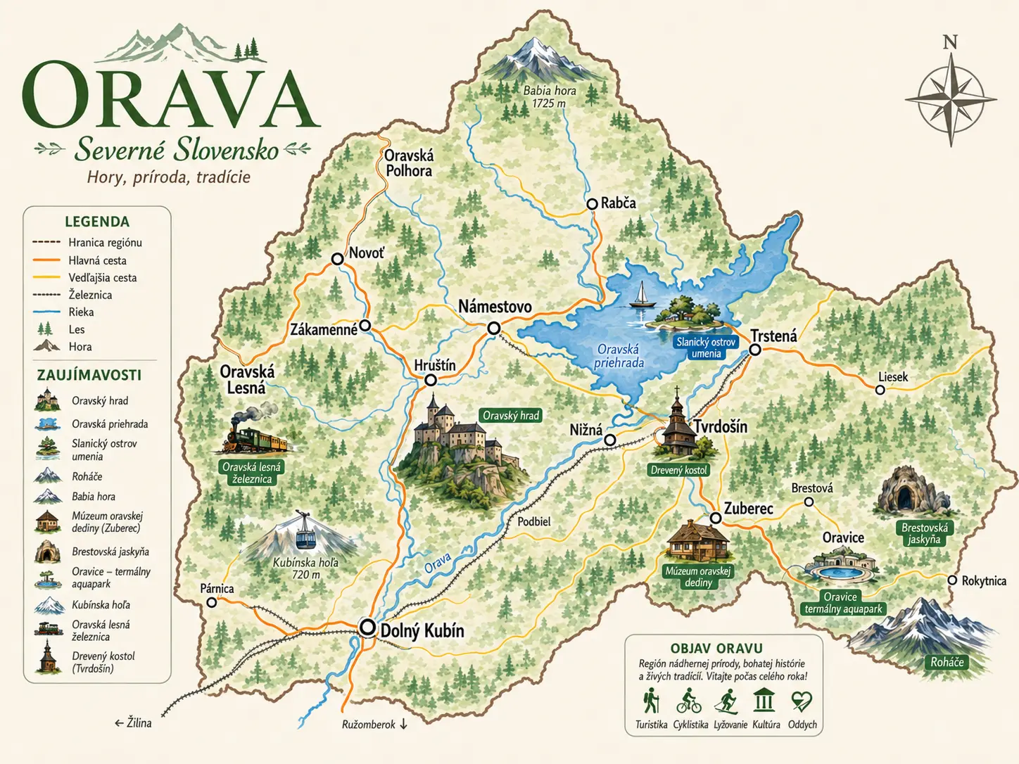 Interaktívna mapa Oravy